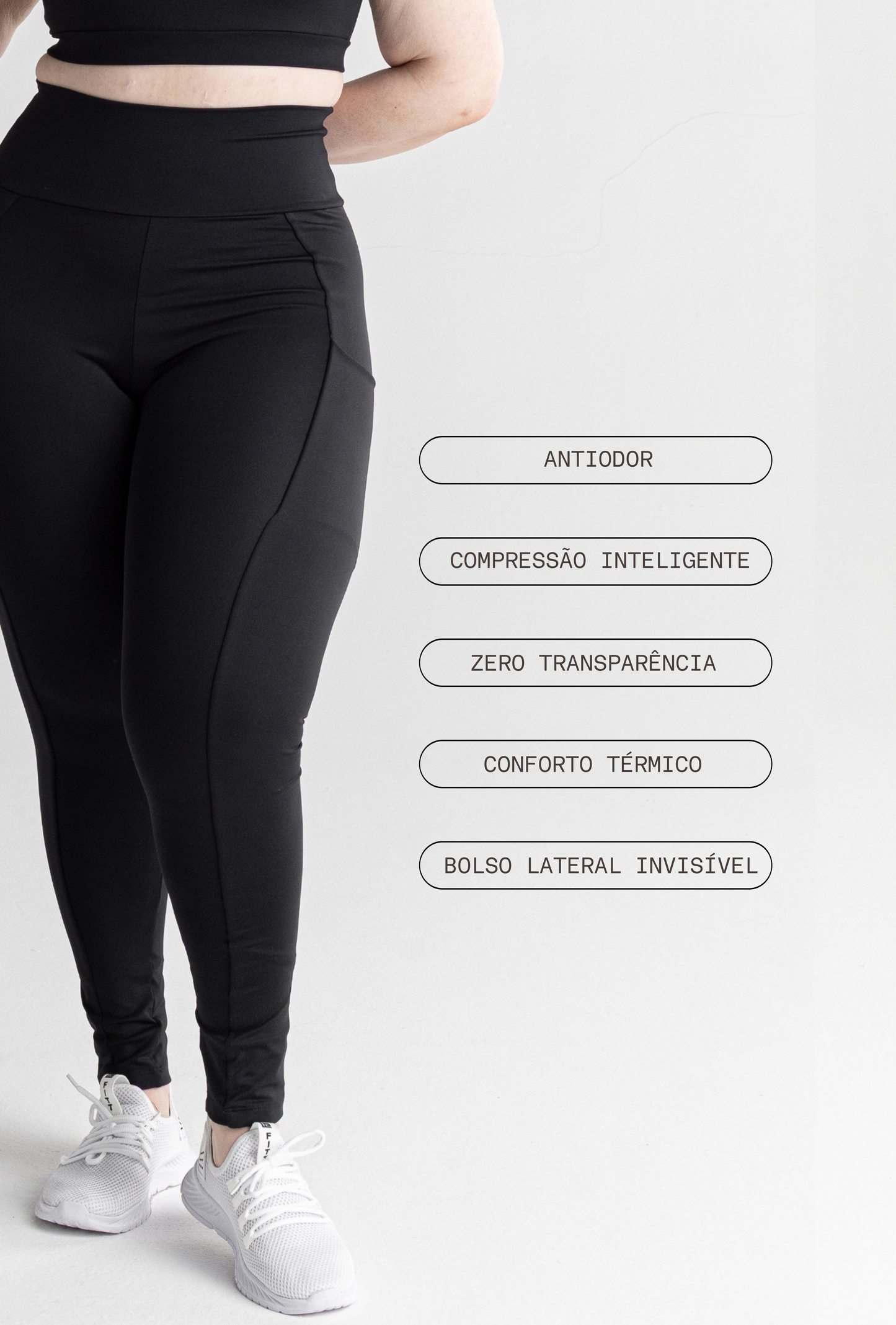 LipLegging com Bolso preta - beneficios