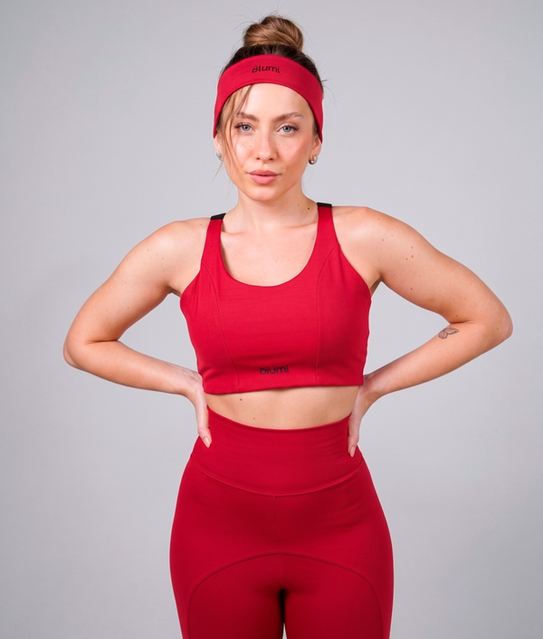 Kit - LipLegging + Top de Alta Sustentação - Cereja