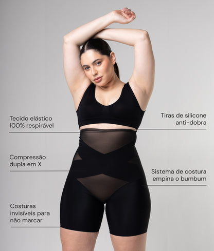 Short Modelador Compressão em X - Fecha Mês